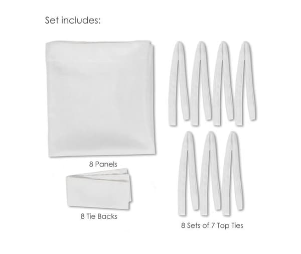 Royale Linens Myggnät - 9325-150-0100 - Sänggardinset i polyester, vit, One Size
