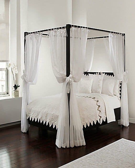 Royale Linens Myggnät - 9325-150-0100 - Sänggardinset i polyester, vit, One Size