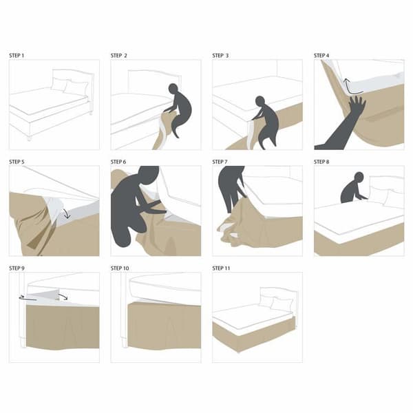 Madison Park - MP11-5364 - Enkelsängskjol, 6" B x 236" L + 26" Djup, vit