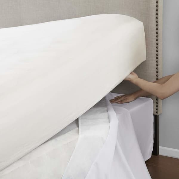 Madison Park - MP11-5364 - Enkelsängskjol, 6" B x 236" L + 26" Djup, vit