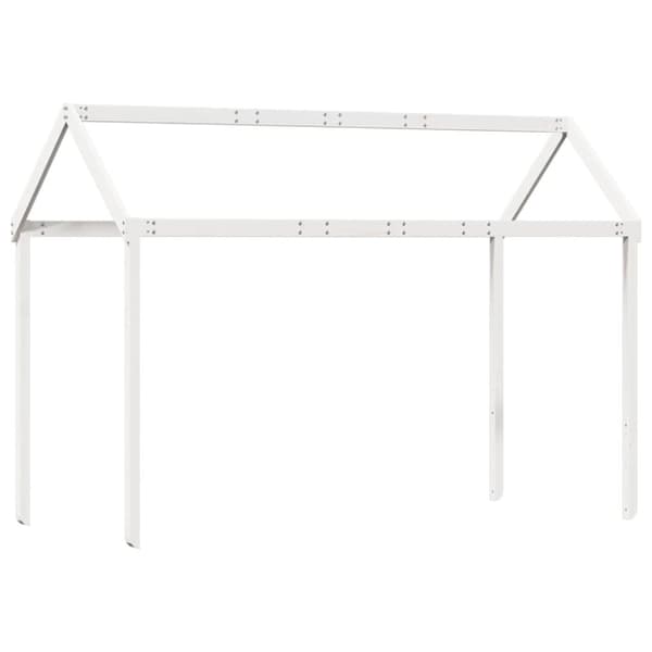 Tak till barnsäng vit 207x80,5x151,5 cm massiv furu