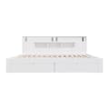 Miniatyrbillede 5 af 11: Daybed 90x200 cm til børn – multifunktionel juniorseng med opbevaringsbokse, reol og skab, hvid sengeramme uden madras
