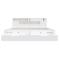 Miniatyrbillede 6 af 11: Daybed 90x200 cm til børn – multifunktionel juniorseng med opbevaringsbokse, reol og skab, hvid sengeramme uden madras