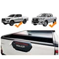 Miniatyrbillede 1 af 2: Toyota Hilux Revo Bagklapdæksel, Mat Sort Finish, Bagbeskyttelsesstrimmel, 2021-2023