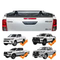Miniatyrbillede 1 af 2: Toyota Hilux Revo Bagklapdæksel, Mat Sort Finish, Bagbeskyttelsesstrimmel, 2015-2023