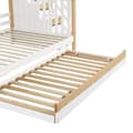 Miniatyrbild 11 av 11: Våningssäng 90x200 & 120x200 – barnsäng med skyddsgaller, utdragssäng, hörntrappa, 3 lägen – vit/natur