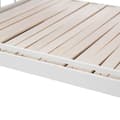 Pikkukuva 10 / 11: Jatkettava pylvässänky 140x200 cm – pinnasänky, sohva, puinen parivuode patjalla – valkoinen ja vaaleanpunainen