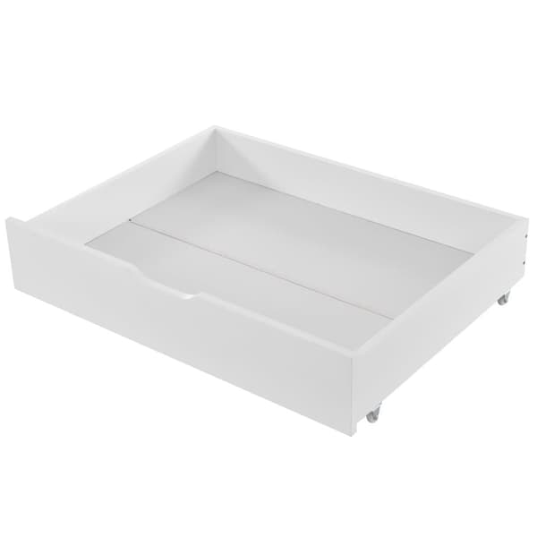 Sengeskuffer med hjul 93x66,5 cm – 2 MDF opbevaringsbokse til under sengen – hvid (kun skuffer)