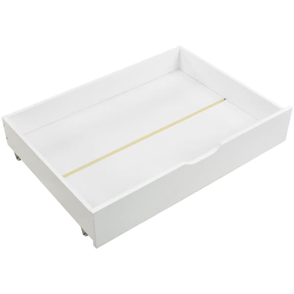 Sengeskuffer med hjul 93x66,5 cm – 2 MDF opbevaringsbokse til under sengen – hvid (kun skuffer)