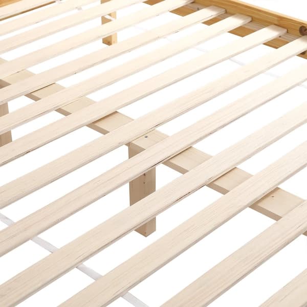 Soveværelsesmøbelsæt 4 dele – Rattan seng 160x200 cm med natbord, kommode og garderobeskab, dobbeltseng i fyrretræ og spånplade, natur