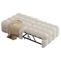 Miniatyrbillede 7 af 10: 2-i-1 udtræksseng med fodskammel – enkelt bamse – beige