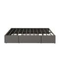 Pikkukuva 7 / 11: Sängynrunko 160x200 laatikoilla - PU-nahka ilman sängynpäätyä, LED-nauha, metallirunko - harmaa