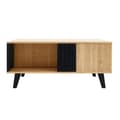 Miniatyrbillede 9 af 11: 3-delt stuesæt – sofabord, tv-bænk og skænk – moderne design i træ og sort, masser af opbevaring, stilfuld elegance