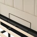 Pikkukuva 11 / 11: Pehmustettu sänky 160x200 cm säilytystilalla, sovellusohjattava LED, USB-C, leinen, beige, sis. patjan, ilman yöpöytää