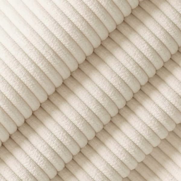 Polstret seng 160x200 cm med natbord, læselampe, USB-C, opbevaring, lamelbund, ledning, beige/hvid, inkl. madras