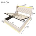 Pikkukuva 5 / 11: Parivuode 160x200 cm valkoinen PU 360° LEDillä, USB-C:llä, hydraulisella säilytystilalla ja patjalla – sovellus ja kaukosäädin