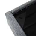 Pikkukuva 11 / 11: Parivuode 140x200 cm säilytystilalla, säädettävällä sängynpäädyllä, LED- ja USB-C-latauksella, harmaa, puisilla säleillä ja patjalla