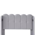 Pikkukuva 10 / 11: Yhden hengen sänky 90x200 cm harmaata liinavaatea USB-C-latauksella ja sälepohjalla, nuorisosänky patjalla makuuhuoneeseen/vierashuoneeseen