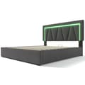 Pikkukuva 5 / 10: Parisänky 140x200 cm LEDillä, USB-C-lataus, säilytystila ja sälepohja, liinavaatteet nuorisosänky patjalla