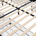 Pikkukuva 11 / 11: Pehmustettu sänky 140x200 cm LED-valaistuksella, USB-lataus, 4 laatikkoa ja patja – säilytyssänky beigeä kangasta puisella sälepohjalla