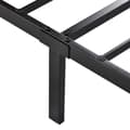 Pikkukuva 8 / 10: Parivuode 140x200 4 laatikolla – säädettävä sängynpääty, joustinpatja, metallirunko, säilytystila, pellavakangas – musta