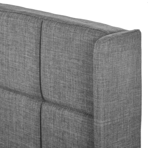 Parivuode 140x200 sälepohjalla – harmaa pellavasänky pehmustetulla sängynpäädyllä ja keskikovalla joustinpatjalla