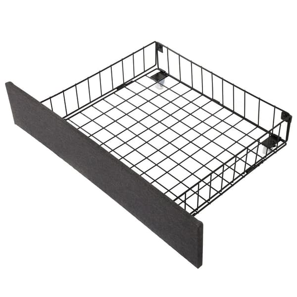 Seng med LED-belysning 160x200 cm – hydraulisk opbevaringsplads, sammenklappelig sengegavl, stålstel, hørstof, grå
