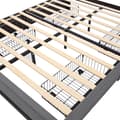 Pikkukuva 10 / 11: Verhoilukärki 140 x 200 cm USB-portilla, LED-valaistuksella ja neljällä säilytyslaatikolla, ilman patjaa, Harmaa PU-litchee