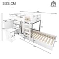 Pikkukuva 5 / 11: Etäinen 90x200 cm, mitä ausziehbarem Schreibtisch, Garderobe, Schubladen, Regalen und Leitern, Multifunktionales Kinderbett, Weiß