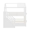 Miniatyrbillede 4 af 10: Kinder-Etagenbit 90x200 cm, Multifunktionel Bett med Stauraum Treppe, Schubladen & Regalen, Extra Stauraum, Kiefer & MDF, Weiß