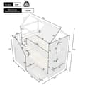 Miniatyrbillede 5 af 10: Kinder-Etagenbit 90x200 cm, Multifunktionel Bett med Stauraum Treppe, Schubladen & Regalen, Extra Stauraum, Kiefer & MDF, Weiß