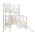 Pikkukuva 6 / 10: Hausbett, Kinderbett, Etagenbett, Graffiti-Brett, Treppe, Aufbewahrung, Slider, Tafel, 140*200cm & 90*200cm, Weiß