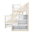 Pikkukuva 7 / 10: Hausbett, Kinderbett, Etagenbett, Graffiti-Brett, Treppe, Aufbewahrung, Slider, Tafel, 140*200cm & 90*200cm, Weiß