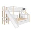Pikkukuva 8 / 10: Hausbett, Kinderbett, Etagenbett, Graffiti-Brett, Treppe, Aufbewahrung, Slider, Tafel, 140*200cm & 90*200cm, Weiß