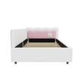 Miniatyrbillede 6 af 11: Daybett 90x200cm - Tagesbitt, Schlafsofa, LED-Umgebungslicht med fjernbetjening - Vliesimitate, hvid
