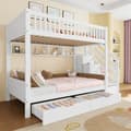 Pikkukuva 3 / 11: Etagenbit 90x200cm - Kinder-kuolain Schublade, Regal, Kleiderschrank ja Staufach - Weiß