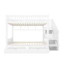 Pikkukuva 4 / 11: Etagenbit 90x200cm - Kinder-kuolain Schublade, Regal, Kleiderschrank ja Staufach - Weiß