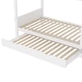 Miniatyrbillede 11 af 11: Etagenbit 90x200cm - Kinder bid med Ausziehbett, Regal, Kleiderschrank, Staufach - Weiß