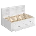 Pikkukuva 6 / 11: Schlafsofa 90x200cm - Daybett, Tagesbett, 3 Schubladen, Nachttischablage, LED-Fernbedienung, USB + Type-C - Weiß