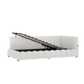 Pikkukuva 9 / 11: Daybett, 90\*200cm, Schlafsofa, Kevyt ruoste, LED-valo, Hydraulinen nostomekanismi, USB ja Type-C, Valkoinen