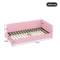 Pikkukuva 5 / 11: Daybett, 90\*200cm, Schlafsofa, mit Lattenrost, LED-Lichtleiste, hydraulischer Hebemechanismus, USB-Type-C, Vliesimitat, Rosa