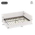 Pikkukuva 5 / 11: Daybett 140x200cm, Schlafsofa, LED-Lichtleiste, hydrauliikka, USB+Type-C, Vliesimitat, Weiß
