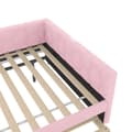 Miniatyrbild 11 av 11: Daybett, 90x200cm, Tagesbett, Schlafsofa, mit Lattenrost, Ausziehbett, USB-Anschluss, Vliesimitat, Rosa