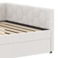 Pikkukuva 11 / 11: Daybett, 140\*200cm, Tagesbett, Schlafsofa, Bett mit Lattenrost, Nachttischlampe, Ausziehbett, USB-Anschluss, Type-C, Vliesimitat, Weiß