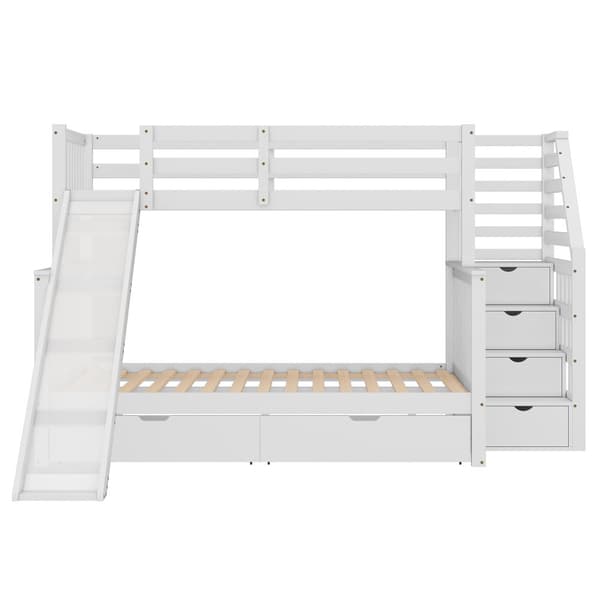 Etagen-kuolain, 90 x 200 yli 140 x 200, Schubladenilla, Stauraumilla ja liukusäätimellä, monitoiminen, Weiß