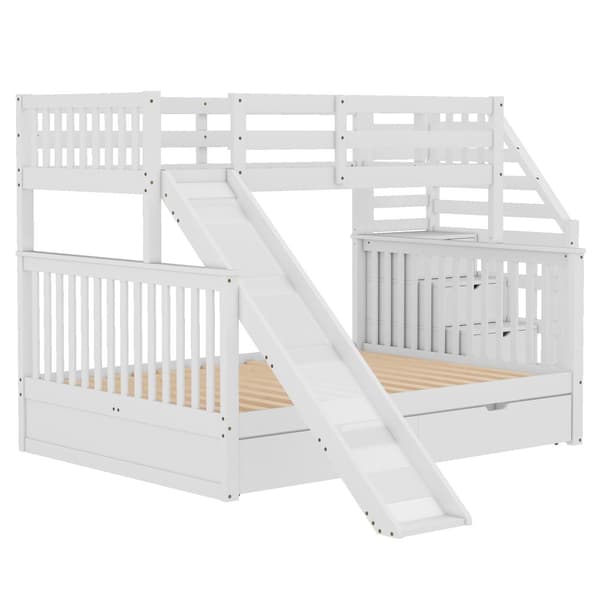Etagen-kuolain, 90 x 200 yli 140 x 200, Schubladenilla, Stauraumilla ja liukusäätimellä, monitoiminen, Weiß