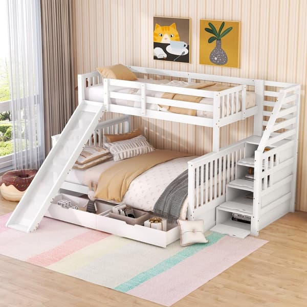 Etagen-kuolain, 90 x 200 yli 140 x 200, Schubladenilla, Stauraumilla ja liukusäätimellä, monitoiminen, Weiß