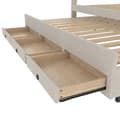 Pikkukuva 10 / 11: Pehmustettu kuolain, 140x200cm, Doppelbitt, Family kuolain, 3 Schubladen, Ausziehbares bitt, Verstellbares kopfteil, Ohne Matratze, beige
