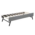 Pikkukuva 6 / 11: Schlafsofa, Daybett, 90x200cm, mit Lattenrost, ausziehbares Bett mit Klappstaufach, USB+Type-C, Leinen, Grau