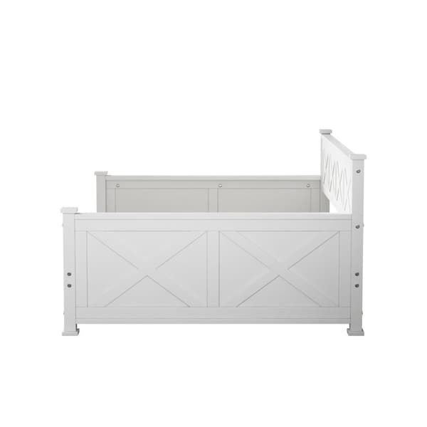 Tasainen sänky 90x200 cm latenruosteella (ilman patjaa) – 2 laatikkoa, minimalistinen, mänty, puu, valkoinen